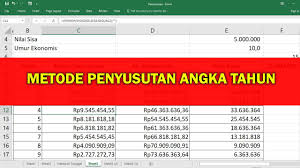 Contoh soal metode garis lurus dan angka tahun. Cara Menghitung Penyusutan Metode Jumlah Angka Tahun Dengan Rumus Excel Syd Campuranpedia Com