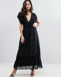Stevie May Plateau Maxi Dress With Lace Detailing Maxi Dress Boho Chic Maxi Dress Tall Maxi Dress
