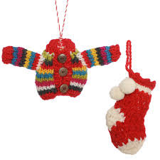 Designed to stand on a surface. Fairtrade Handmade Mini Wool Christmas Tree Decorations By Dibor Notonthehighstreet Com