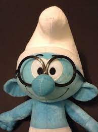 The Smurfs Brainy Smurf Large Plush Blue Stuffed Toy 19 Inches 48 26 Cm Nanco Brainy Smurfs Plush