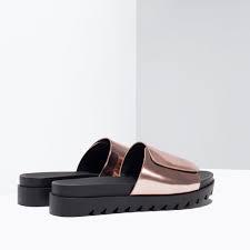 Image 4 Of Laminated Track Sole Sandals From Zara Terlik Zara