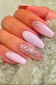 35 Fabulous Summer Pretty Nails Video In 2021 Pink Glitter Nails Coffin Shape Nails Squoval Nails