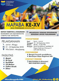 Mapaba sendiri menjadi syarat terpenting untuk masuk menjadi keanggotaan pmii. K Pmii Komisariat Uin Sgd Cabang Kab Bandung Rayon Tarbiyyah Dan Keguruan Facebook