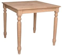 Parawood 36 Inch Square Table Top Natural Unfinished Furniture Parawood Natural Wood Table Unfini Dining Table Square Dining Tables Wood Dining Table
