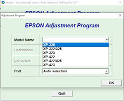 Besoin d'un assistant personnel ? Epson Xp225 Xp322 Xp323 Xp325 Xp422 Xp423 Xp425 Adjustment Program 100 Work Taosif