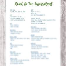 Head To Toe Assessment Reference Sheet Nursing School Etsy