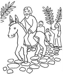 Szenen Aus Der Bibel Prozession Am Palmsonntag Zum Ausmalen Palmsonntag Ausmalen Ostern Grundschule