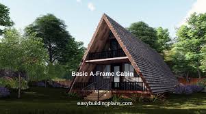 This cabin i built on a quiet hill and it would probably make thoreau proud. Basic Frame Cabin Easybuildingplans House Plans 169466