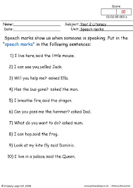 Year 2 Literacy Sentence Work Printable Resources Free Worksheets For Kids Primaryleap Co In 2020 Speech Marks Punctuation Worksheets Direct And Indirect Speech