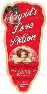 Valentine Vintage Love Potion Label Digital Download Printable Image Scrapbook Tag Collage Sheet Valentines Printables Vintage Valentine Cards Vintage Labels