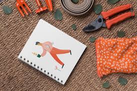 Download Free Psd Notepad Mockup With Gardening Concept