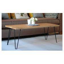 I recently discovered that antique solid wood doors are actually made up of oak butcher block hidden under wood veneer. Jasper Coffee Table With Hairpin Legs By Renn Uk Notonthehighstreet Com