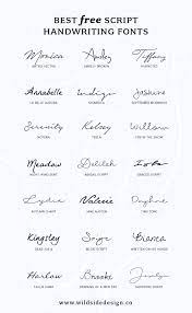 Best Free Script Handwriting Fonts Wild Side Design Co Handwriting Fonts Tattoo Fonts Free Handwritten Fonts