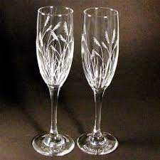 Wedding Champagne Flutes Sea Grass Personalized By Bradgoodell 58 00 Decorated Wine Glasses Painted Wine Glass Painting Glassware