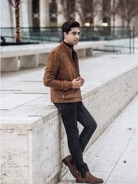 Chelsea boots for men look better in black or dark brown. Black Jeans With Brown Suede Chelsea Boots Outfits For Men In Their 30s 46 Ideas Outfits Lookastic