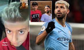 Sergio aguero's son benjamin has paid homage to his old man by dying his hair grey just a couple of months after the manchester city star opted to change his look. Sergio Aguero S Son Benjamin Proudly Shows Off His New Hairstyle On Facetime Daily Mail Online