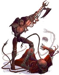 Red Necron Fighting Adeptus Mechanicus Af Mech Warhammer Art Warhammer 40k Necrons Necron