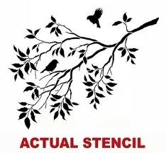 Bird On Tree Branch Stencil Birds On A Branch Wall Stencil Large Stencils For Walls Etsy Bird Stencil Wall Stencil Designs Tree Stencil