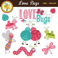 Valentine S Clipart Love Bugs Clipart Cute By Grantavenuedesign 5 00 Valentine Clipart Love Bugs Clip Art