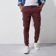Black And Red Joggers Mens River Island Mens Dark Red Skinny Fit Cargo Pants Mens Smart Trousers Red Joggers Joggers Outfit