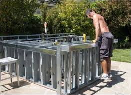 Their modular designs mean you can construct a frame to fit nearly any kitchen shape; How To Build An Outdoor Kitchen With Metal Studs 15 Steps