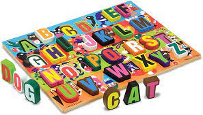 Each letter puzzle piece even stands on its own for additional playtime activities. Buy Melissa Doug Jumbo Abc Wooden Chunky Puzzle 26 Pcs Online In Hungary B000f49uy8