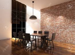 Keressen black brick wall dining room cabinet témájú hd stockfotóink és több millió jogdíjmentes fotó, illusztráció és vektorkép között a shutterstock gyűjteményében. White And Brick Wall And Wooden Floor Dining Room Interior 3d Stock Photo Picture And Royalty Free Image Image 83830658