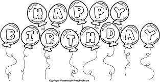 Birthday Wishes Clip Art Black And White Happy Birthday Balloons Clipart Black And White Clipartsgram Com Happy Birthday Black Birthday Coloring Pages Happy Birthday Coloring Pages