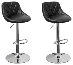 Are you interested in black kitchen stools? Claire Faux Leather Adjustable Swivel Bar Stools Set Of 2 Contemporary Bar Stools And Counter Stools By Furniture Import Export Inc Houzz