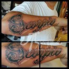 Scorpio Lettering Tattoo Tattoo Lettering Tattoos Letter Tattoo