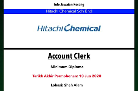 Kerani kesas kesedar ketengah ketsa khazanah kilang kkf kklw kkm kkmm kkr kktm klas klia kln klta kmc kolej kolej felcra kolej komuniti kolej. Info Jawatan Kosong Terkini Hitachi Chemical Sdn Bhd Shah Alam Selangor Jawatan Kosong Terkini
