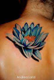 3d Lotus Flower Tattoo On Upper Back Flower Tattoo Lotus Flower Tattoo Colorful Flower Tattoo