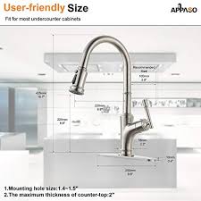 appaso pull down kitchen faucet with