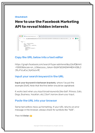 How To Use The Facebook Marketing Api To Reveal Hidden Interests Your Competition Can T Find So You Can Avoid Th In 2020 How To Use Facebook Fb Ads Facebook Algorithm