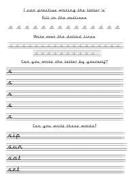 Alphabet handwriting practice workbook for kids: Handwriting Sheets A T Lead In Lines Pre Cursive Teaching Resources