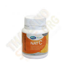 Natural Vitamin C Mega 30 Tablets Made in thailand by mega wecare. thailandstore org