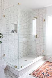 Monochromatic bathroom design ideas are usually stunning, just like this grey one. Sarah Sherman Samuel Master Bath Finished Tour