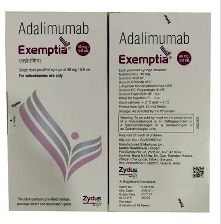 Adalimumab 40mg Injection, 40 mg / 0.8 ml at best price in Bengaluru | ID: 2855445829612
