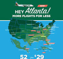 Frontier 💚's Atlanta! We added 9 NEW routes from Atlanta ...