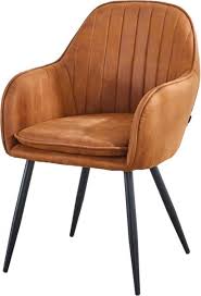 troon collectie cognac eetkamerstoel met armleuning model alexander leren eetkamerstoelen stoelen kuipstoel