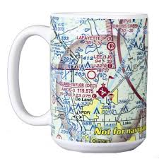 Custom U S Aeronautical Chart Coffee Mug