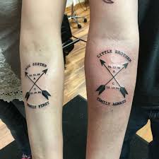 Crossing Arrows Brother Sister Tattoo Crossing Arrows Is A Popular Tattoo Design That Can Be Easily Pers Sibling Tattoos Brother Sister Tattoo Sister Tattoos
