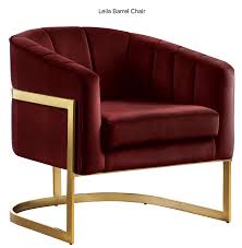 leila barrel chair in burgundy barrel chair chair tub chair
