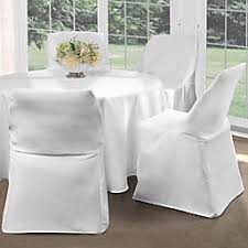 The reupholstered look is created by the smart seam details and elastic bottoms of the cover. Dining Room Chair Covers Slipcovers Seat Covers Bed Bath Beyond