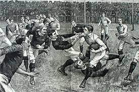 Tournoi des six nations, rugby. Ecosse Angleterre 1871 Ruck N Maul