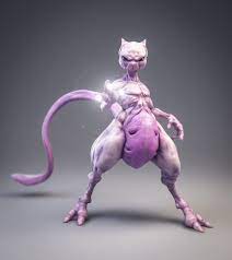Artstation Mewtwo Mickael Lelievre Cute Monsters Lion Sculpture Pokemon