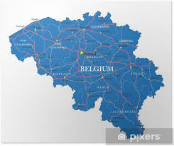Como fica no meio do país, os roteiros geralmente saem do aeroporto de zaventem (aproximadamente 14 km do centro) e tomam forma em bruxelas e seus arredores. Poster Belgica Mapa Pixers Vivimos Para Cambiar
