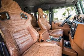 Can be finished in leather to match your custom interior. Land Rover Defender For Sale Build Process Breathtaking Upholstery