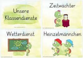 46 Klassendienste Schilder Mit Schildkroten Zaubereinmaleins Shop