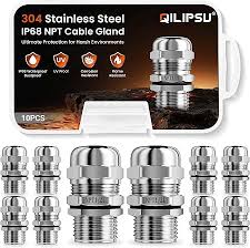Amazon.com: NPT 1/2" Stainless Steel Waterproof Cable Gland ...